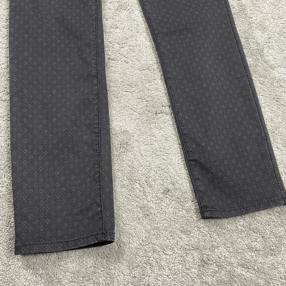 PAIGE Mens Stafford Printed Slim Fit Trouser Pant Grey Multi 31x32 Chino Stretch - Picture 7 of 15